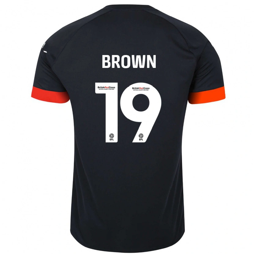 Danxen Men Jacob Brown #19 Black Orange Away Jersey 2024/25 T-Shirt