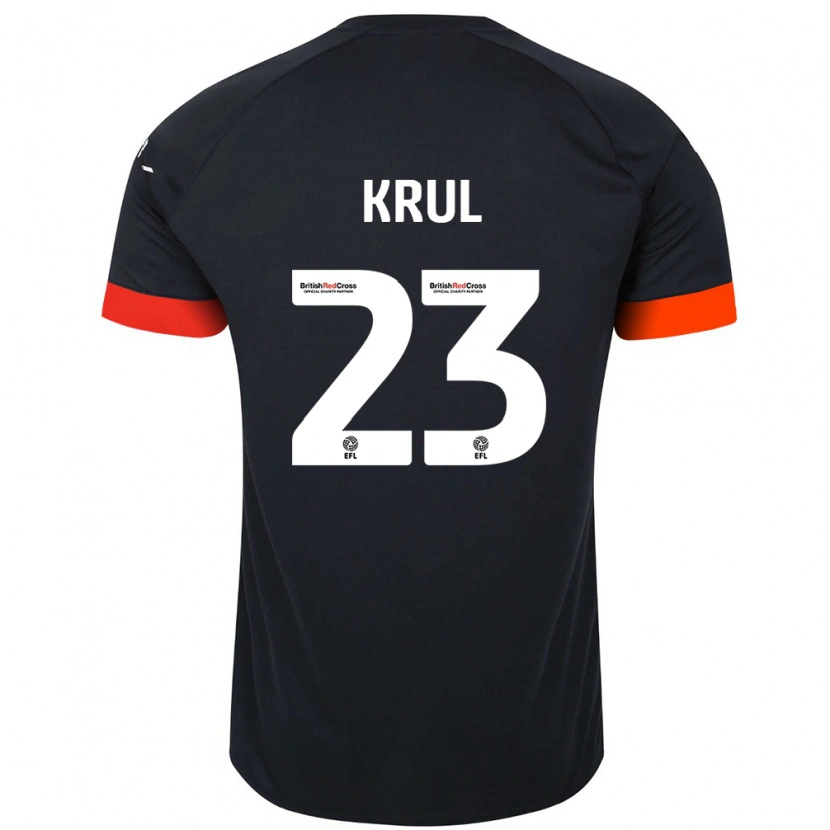 Danxen Men Tim Krul #23 Black Orange Away Jersey 2024/25 T-Shirt