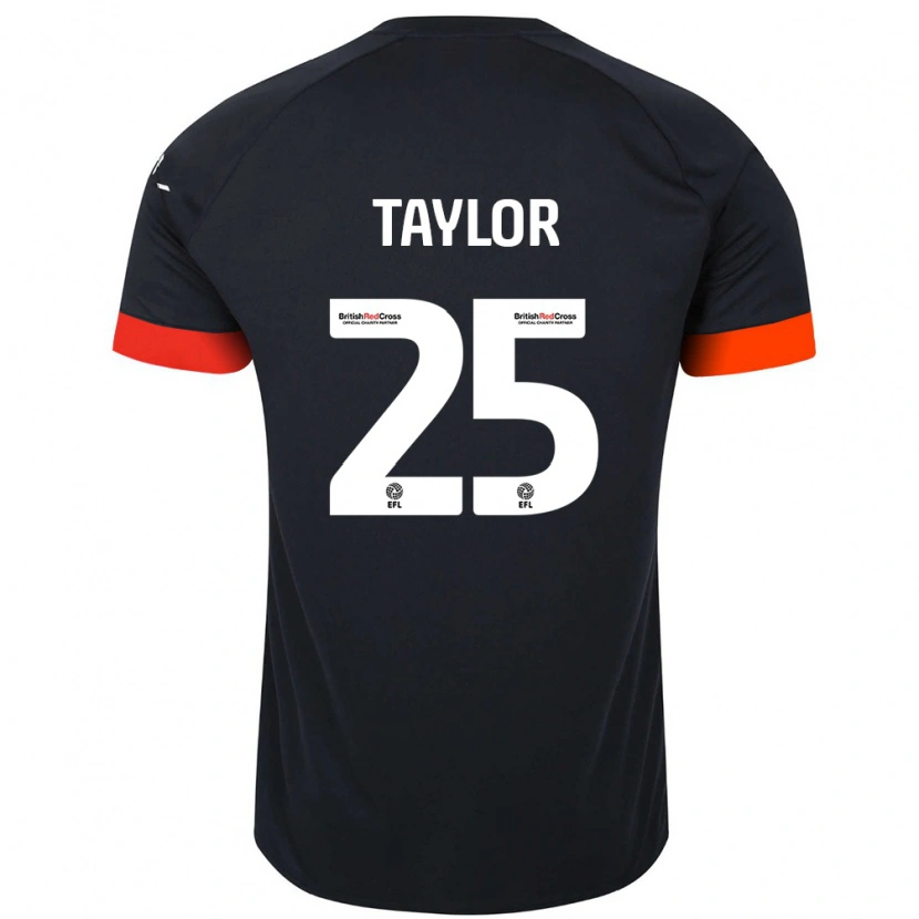 Danxen Men Joe Taylor #25 Black Orange Away Jersey 2024/25 T-Shirt