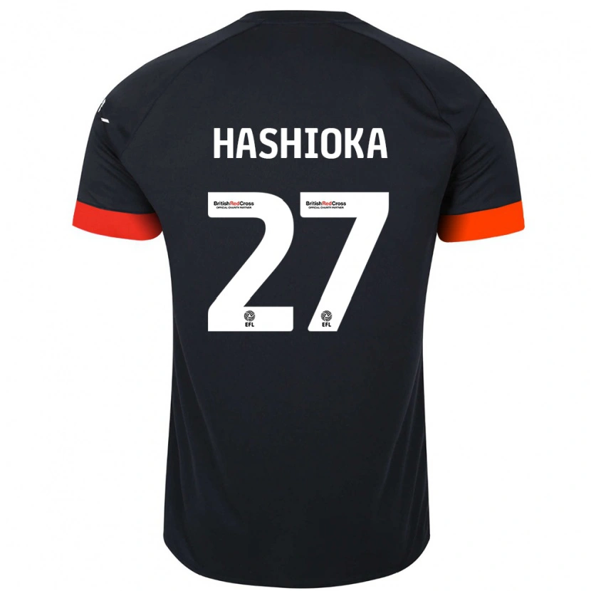 Danxen Men Daiki Hashioka #27 Black Orange Away Jersey 2024/25 T-Shirt