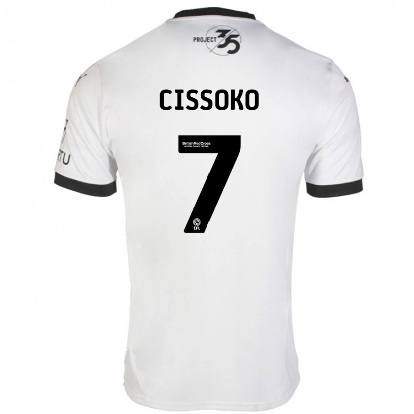 Danxen Men Ibrahim Cissoko #7 White Black Away Jersey 2024/25 T-Shirt