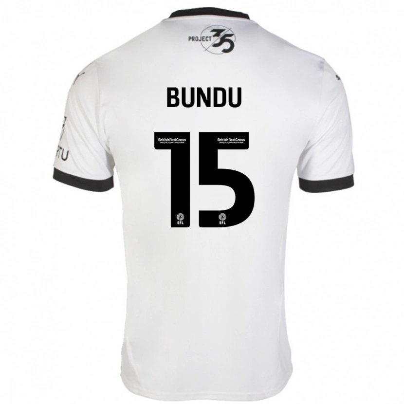 Danxen Men Mustapha Bundu #15 White Black Away Jersey 2024/25 T-Shirt