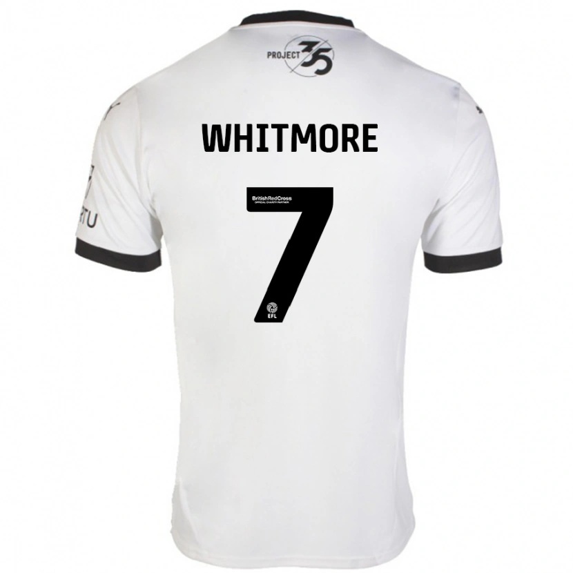 Danxen Men Charlotte Whitmore #7 White Black Away Jersey 2024/25 T-Shirt