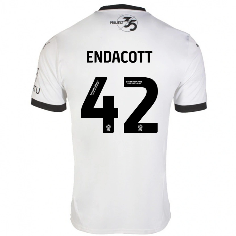 Danxen Men Jack Endacott #42 White Black Away Jersey 2024/25 T-Shirt