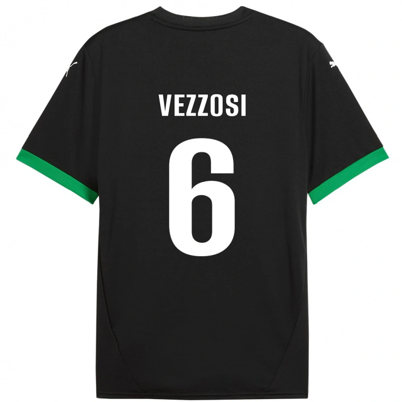 Danxen Women Giorgio Vezzosi #6 Black Dark Green Home Jersey 2024/25 T-Shirt