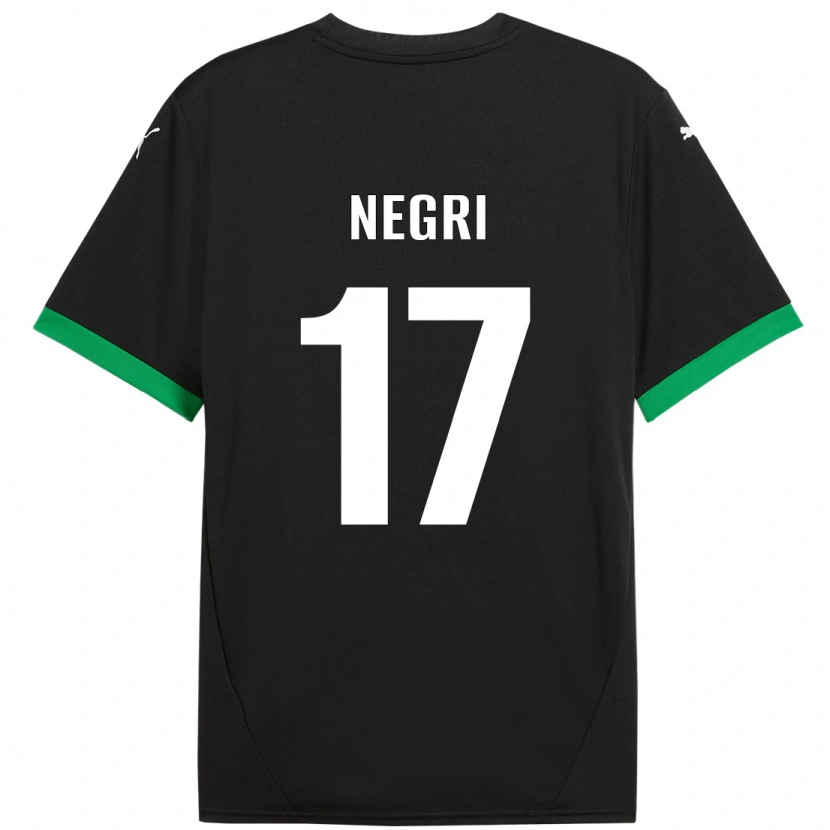 Danxen Women Gabriele Negri #17 Black Dark Green Home Jersey 2024/25 T-Shirt