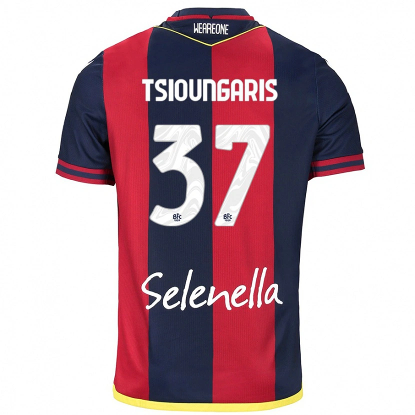 Danxen Women Theodoros Tsioungaris #37 Red Royal Blue Home Jersey 2024/25 T-Shirt