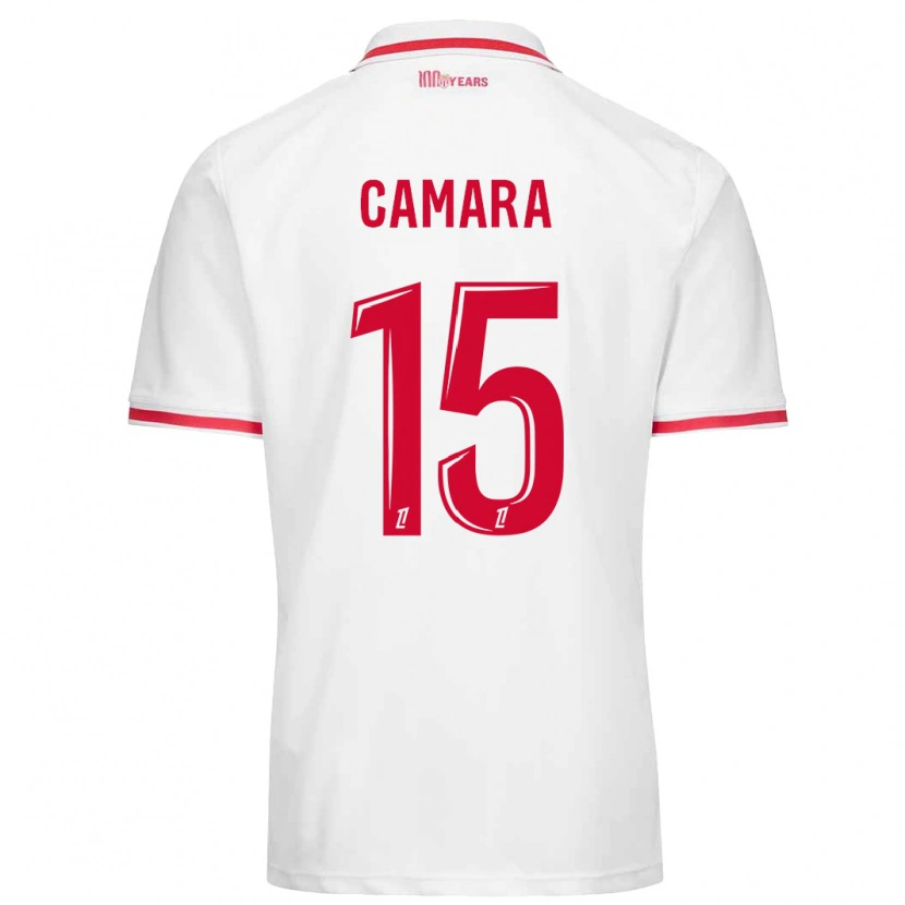 Danxen Women Lamine Camara #15 White Red Home Jersey 2024/25 T-Shirt