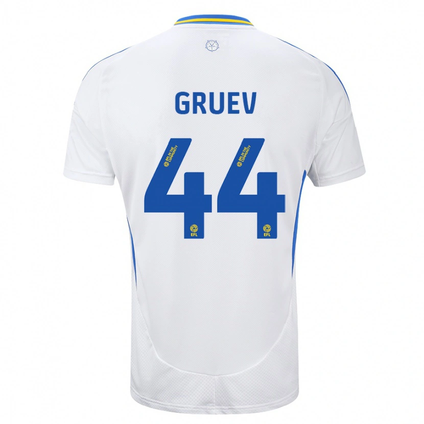 Danxen Women Ilia Gruev #44 White Blue Home Jersey 2024/25 T-Shirt