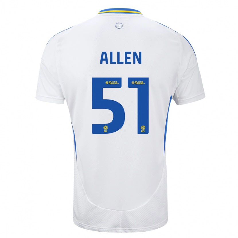 Danxen Women Charlie Allen #51 White Blue Home Jersey 2024/25 T-Shirt