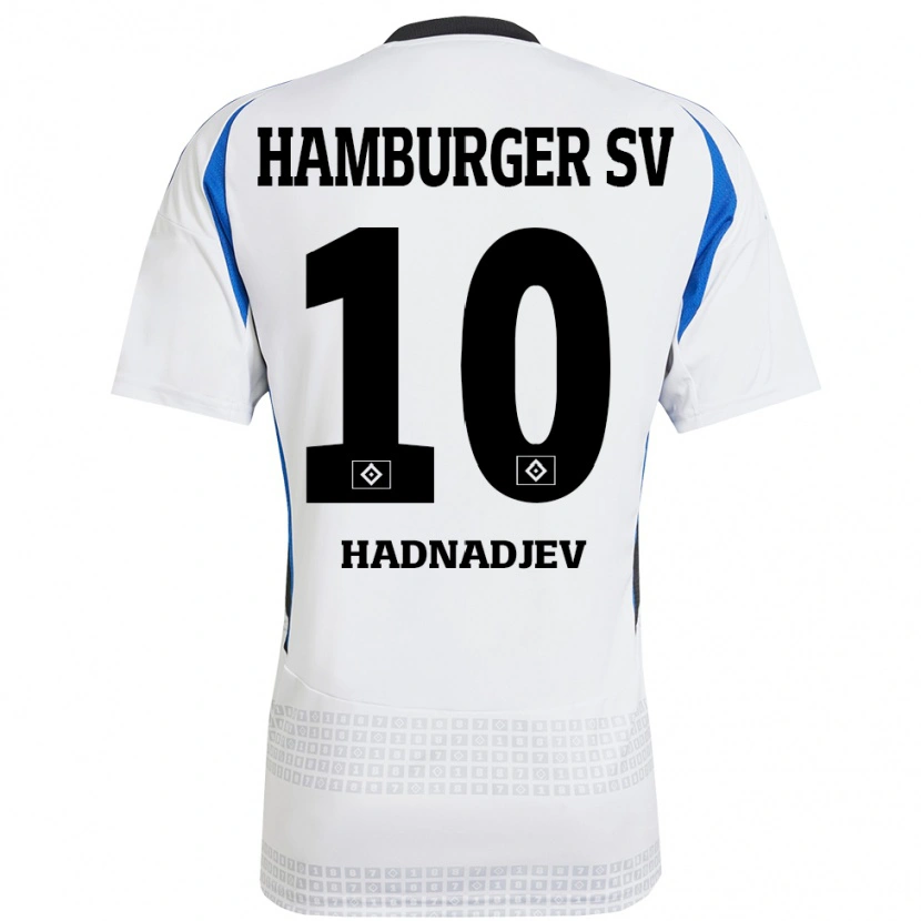 Danxen Women Marko Hadnadjev #10 White Blue Home Jersey 2024/25 T-Shirt