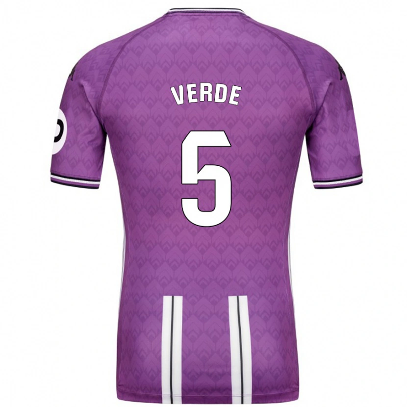 Danxen Women Adrián Verde #5 Purple White Home Jersey 2024/25 T-Shirt