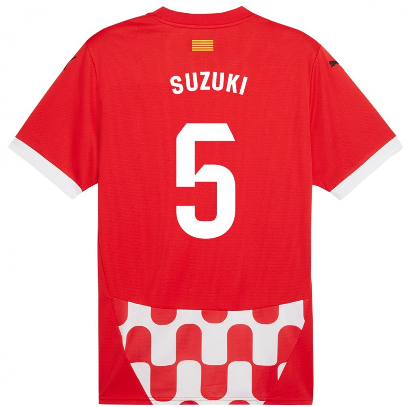 Danxen Women Wadi Ibrahim Suzuki #5 Red White Home Jersey 2024/25 T-Shirt