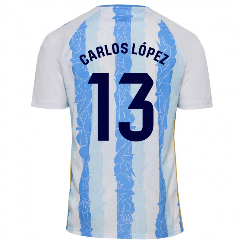 Danxen Women Carlos López #13 White Blue Home Jersey 2024/25 T-Shirt