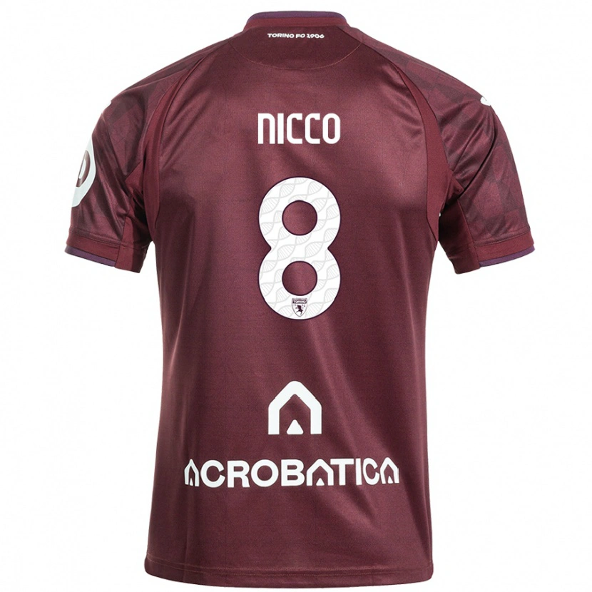 Danxen Women Giada Nicco #8 Maroon White Home Jersey 2024/25 T-Shirt