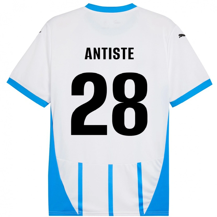 Danxen Women Janis Antiste #28 White Blue Away Jersey 2024/25 T-Shirt