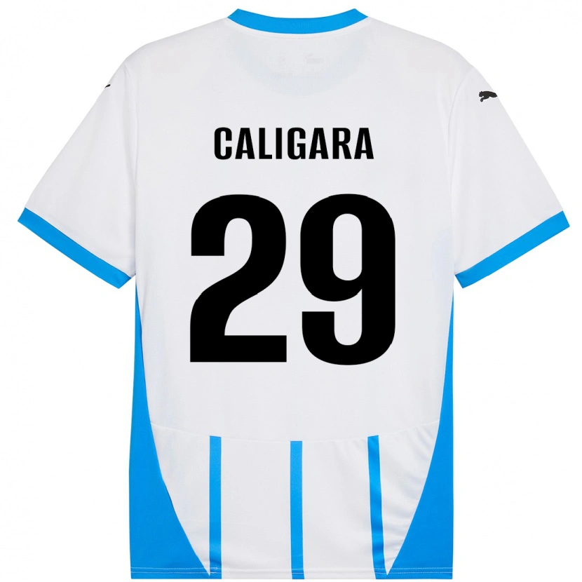 Danxen Women Fabrizio Caligara #29 White Blue Away Jersey 2024/25 T-Shirt