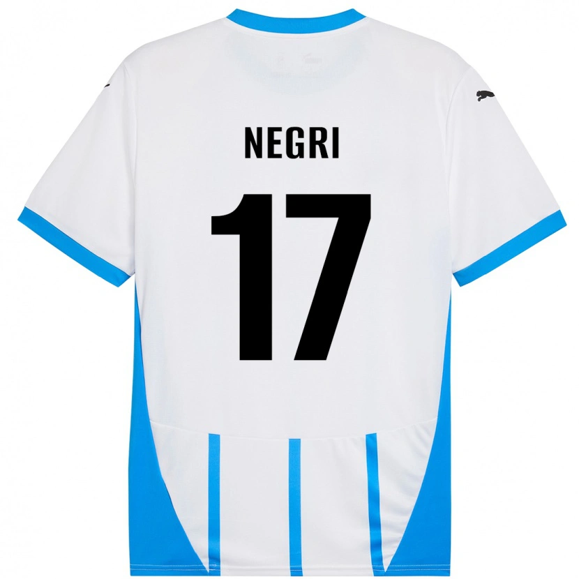 Danxen Women Gabriele Negri #17 White Blue Away Jersey 2024/25 T-Shirt