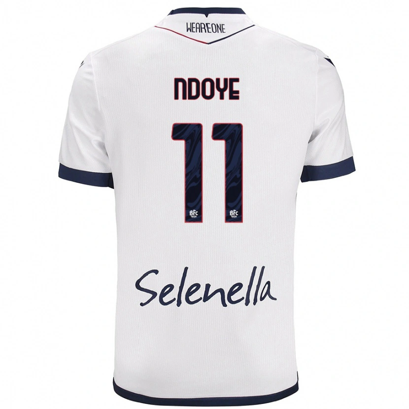 Danxen Women Dan Ndoye #11 White Royal Blue Away Jersey 2024/25 T-Shirt