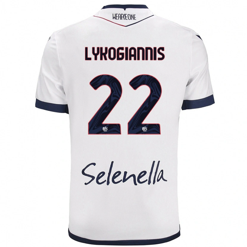 Danxen Women Charalampos Lykogiannis #22 White Royal Blue Away Jersey 2024/25 T-Shirt