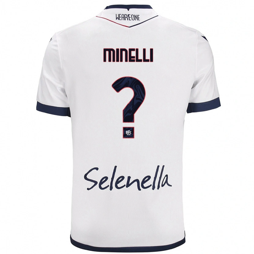 Danxen Women Leo Minelli #0 White Royal Blue Away Jersey 2024/25 T-Shirt