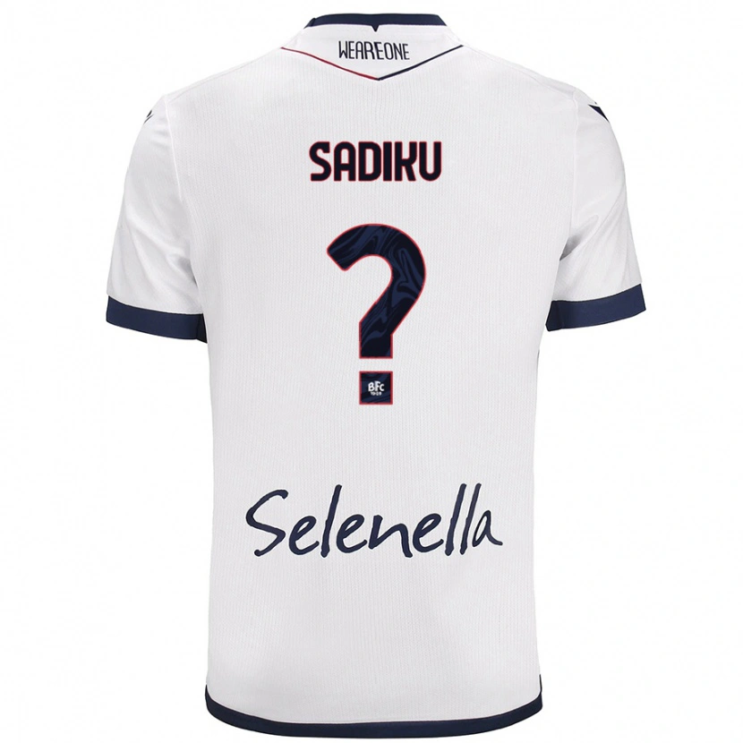 Danxen Women Bamir Sadiku #0 White Royal Blue Away Jersey 2024/25 T-Shirt