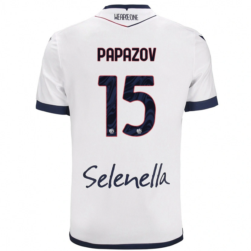 Danxen Women Dimitar Papazov #15 White Royal Blue Away Jersey 2024/25 T-Shirt