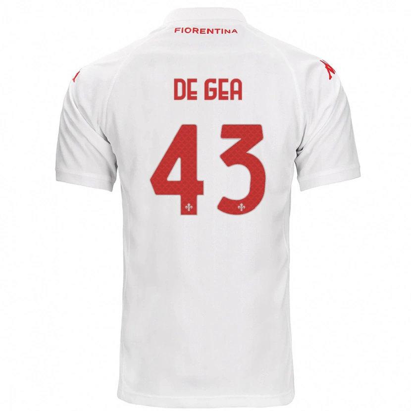 Danxen Women David De Gea #43 White Away Jersey 2024/25 T-Shirt