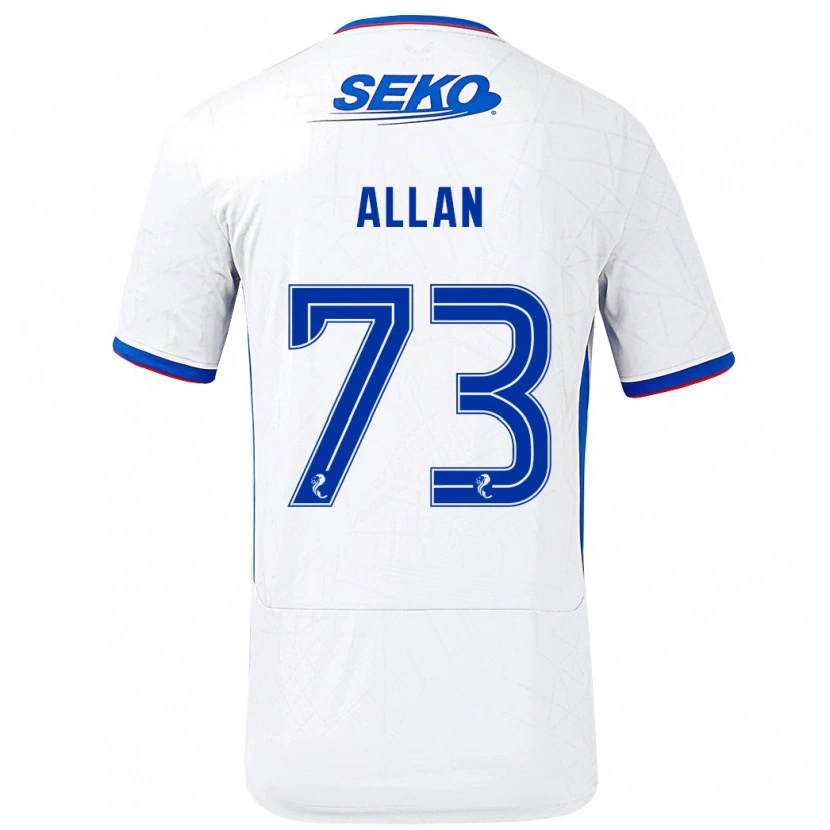 Danxen Women Connor Allan #73 White Blue Away Jersey 2024/25 T-Shirt