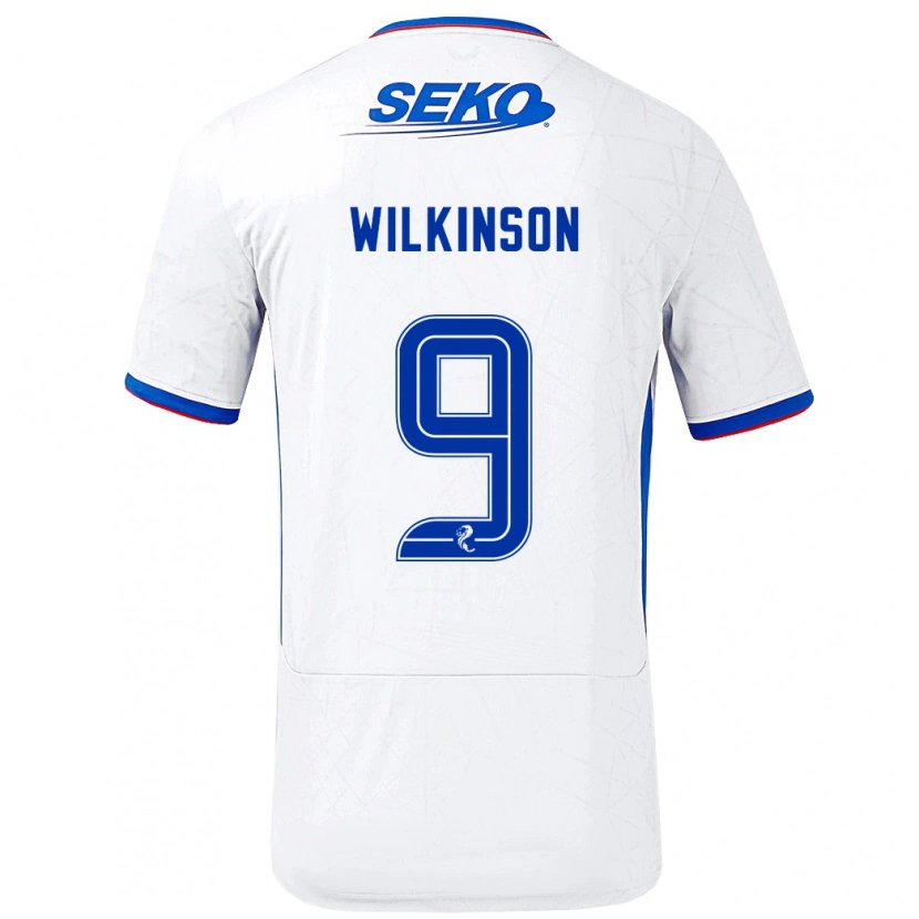 Danxen Women Katie Wilkinson #9 White Blue Away Jersey 2024/25 T-Shirt