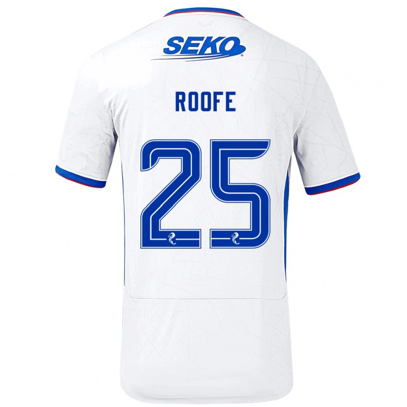 Danxen Women Kemar Roofe #25 White Blue Away Jersey 2024/25 T-Shirt