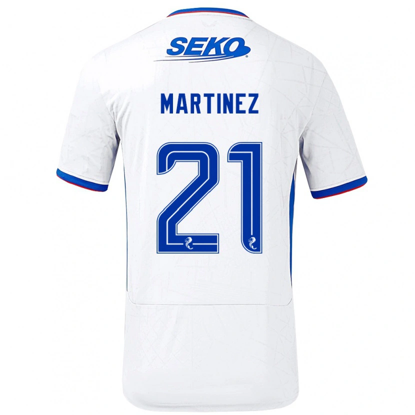 Danxen Women Lisa Martinez #21 White Blue Away Jersey 2024/25 T-Shirt