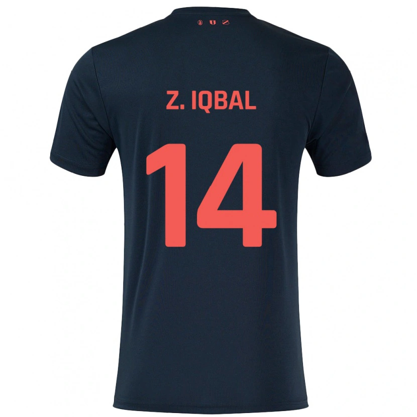 Danxen Women Zidane Iqbal #14 Black Red Away Jersey 2024/25 T-Shirt