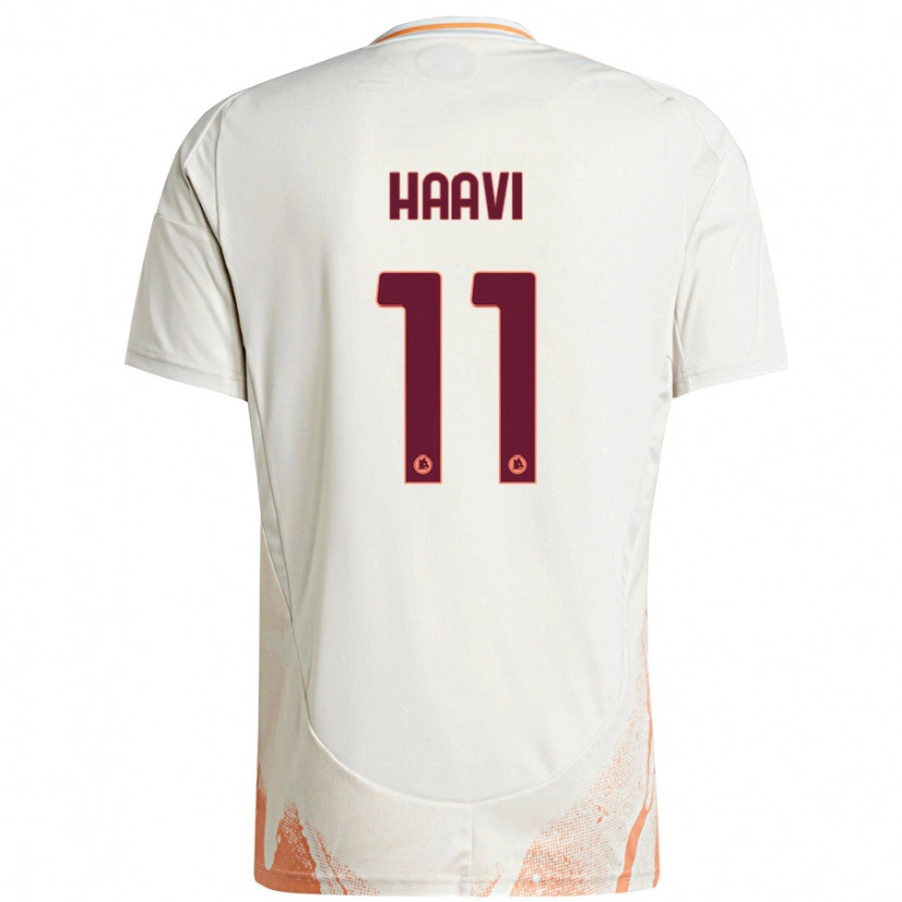 Danxen Women Emilie Haavi #11 Cream White Orange Away Jersey 2024/25 T-Shirt