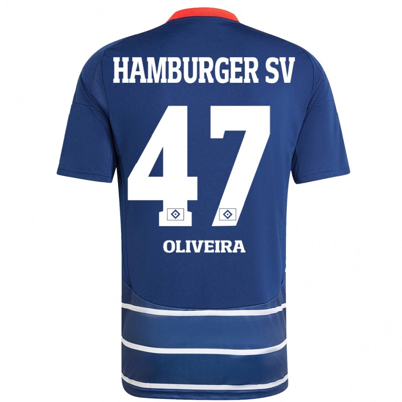 Danxen Women Nicolas Oliveira #47 Dark Blue Away Jersey 2024/25 T-Shirt