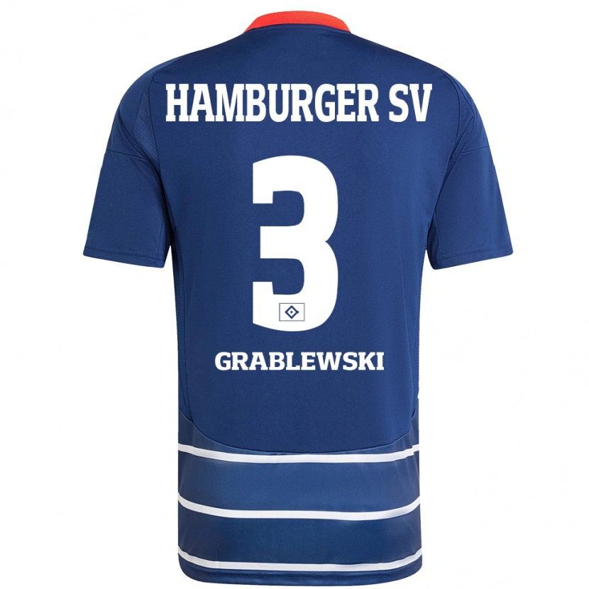 Danxen Women Max Grablewski #3 Dark Blue Away Jersey 2024/25 T-Shirt