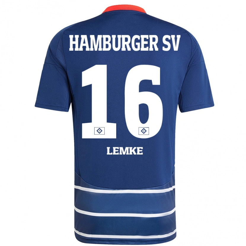 Danxen Women Louis Lemke #16 Dark Blue Away Jersey 2024/25 T-Shirt