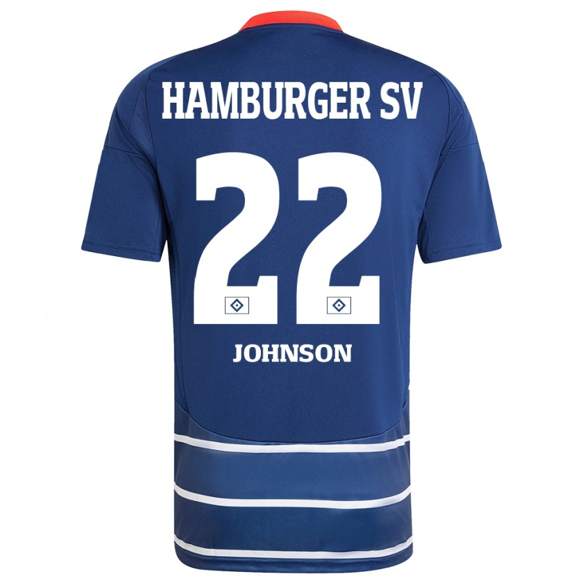 Danxen Women Emmanuel Johnson #22 Dark Blue Away Jersey 2024/25 T-Shirt