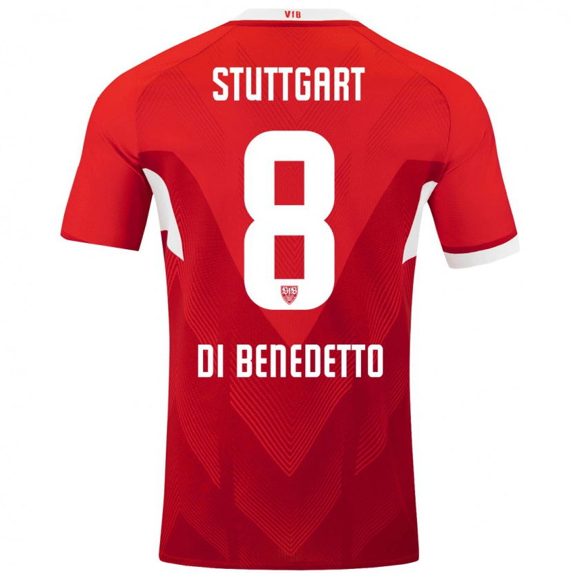 Danxen Women Samuele Di Benedetto #8 Red White Away Jersey 2024/25 T-Shirt