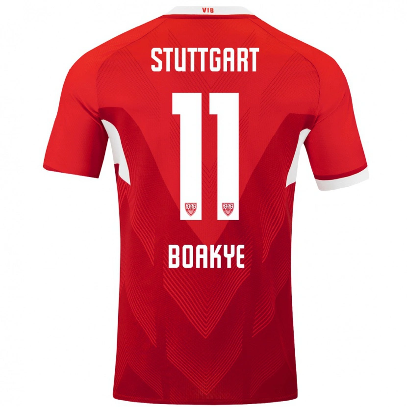 Danxen Women Benjamin Boakye #11 Red White Away Jersey 2024/25 T-Shirt