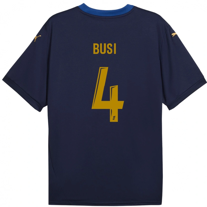 Danxen Women Maxime Busi #4 Navy Gold Away Jersey 2024/25 T-Shirt