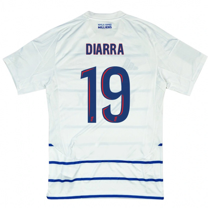 Danxen Women Habib Diarra #19 White Blue Away Jersey 2024/25 T-Shirt