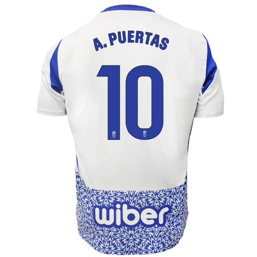 Danxen Women Antonio Puertas #10 White Blue Away Jersey 2024/25 T-Shirt