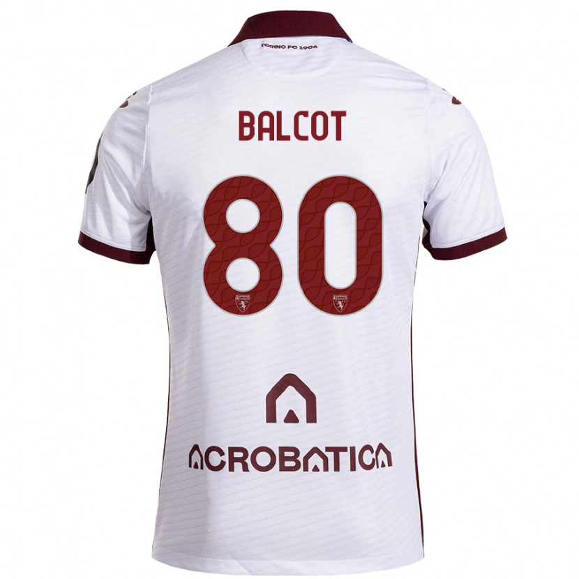 Danxen Women Côme Bianay Balcot #80 White Maroon Away Jersey 2024/25 T-Shirt