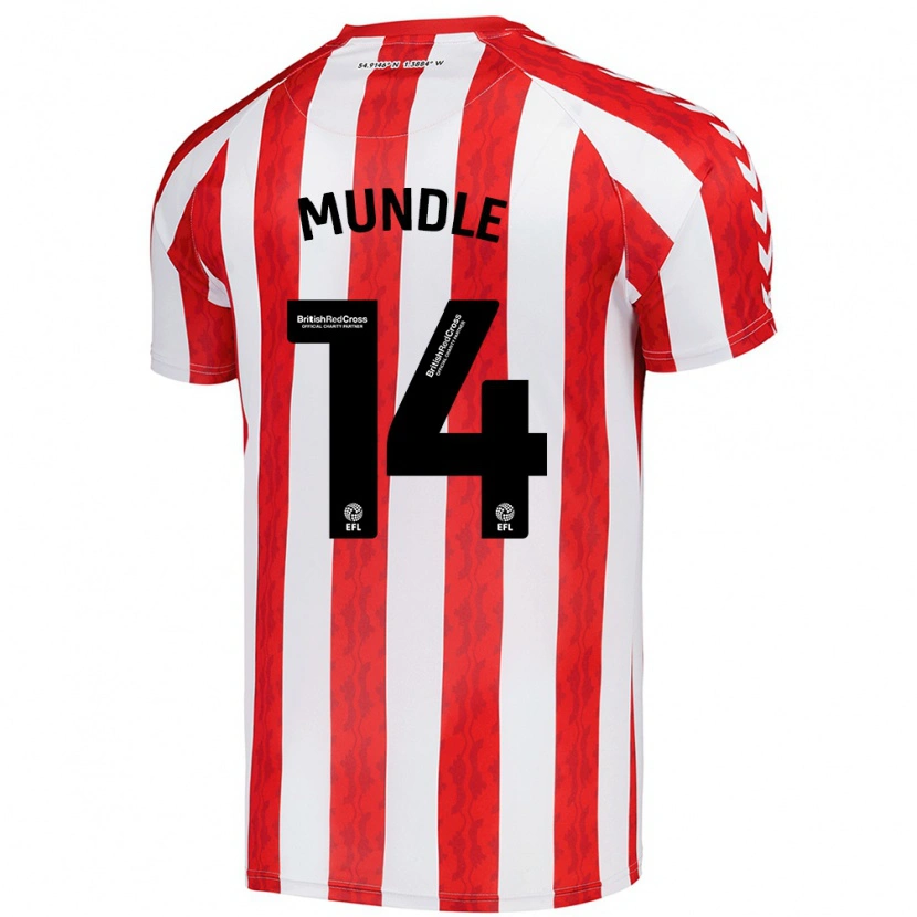 Danxen Kid Romaine Mundle #14 Red White Home Jersey 2024/25 T-Shirt