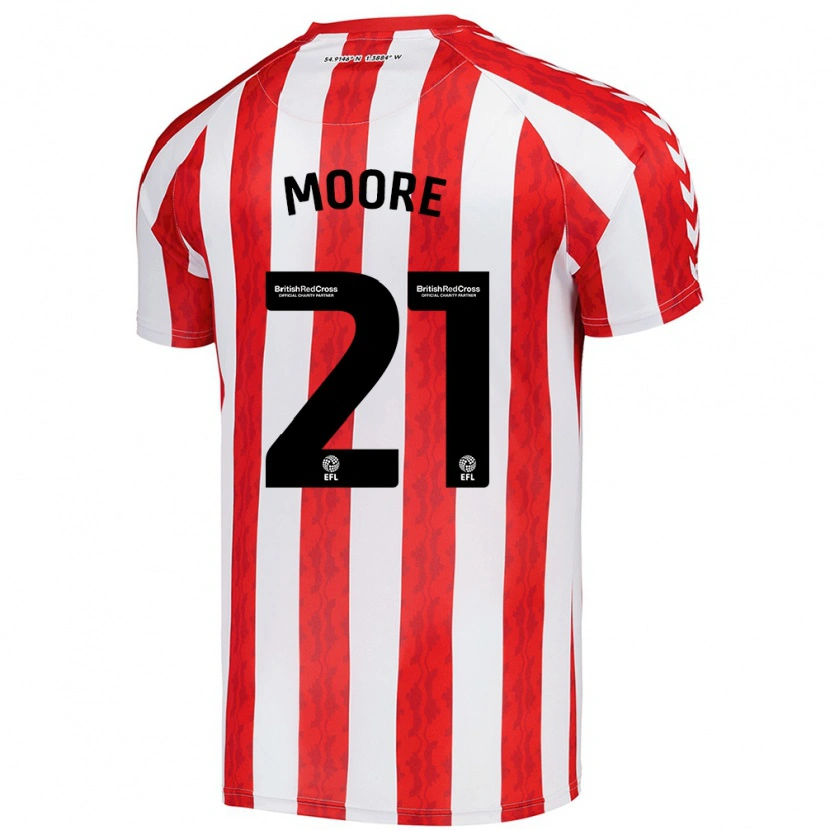 Danxen Kid Simon Moore #21 Red White Home Jersey 2024/25 T-Shirt