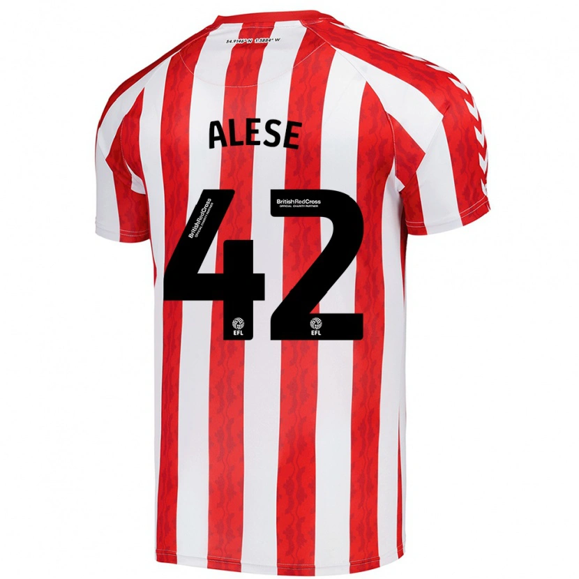 Danxen Kid Aji Alese #42 Red White Home Jersey 2024/25 T-Shirt