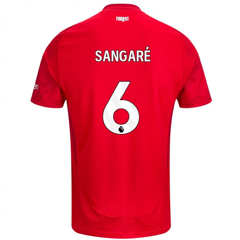 Danxen Kid Ibrahim Sangaré #6 Red White Home Jersey 2024/25 T-Shirt