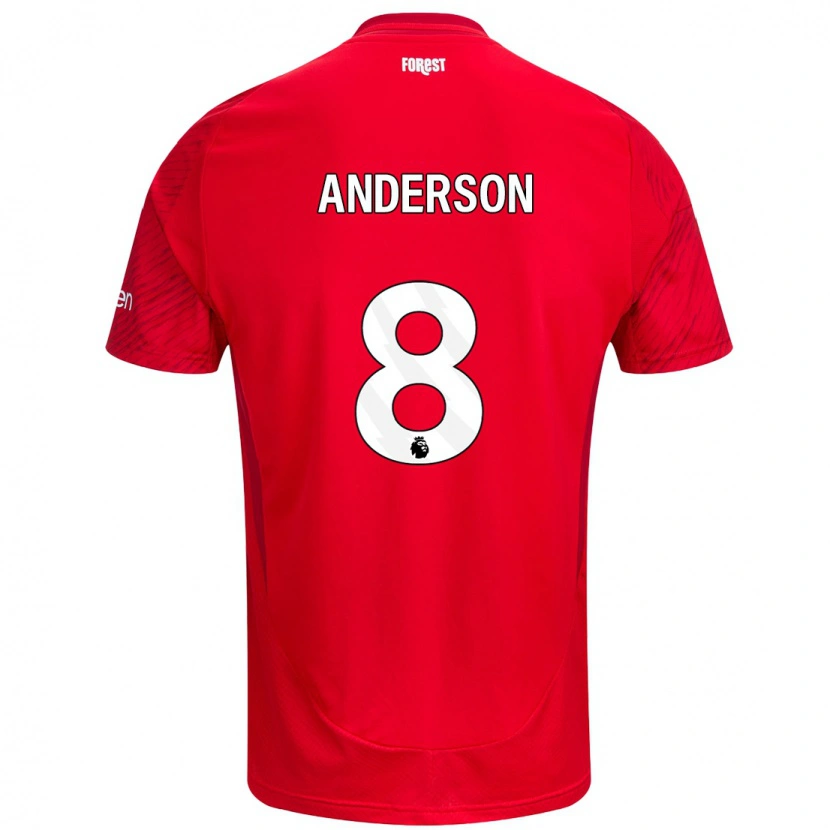 Danxen Kid Elliot Anderson #8 Red White Home Jersey 2024/25 T-Shirt