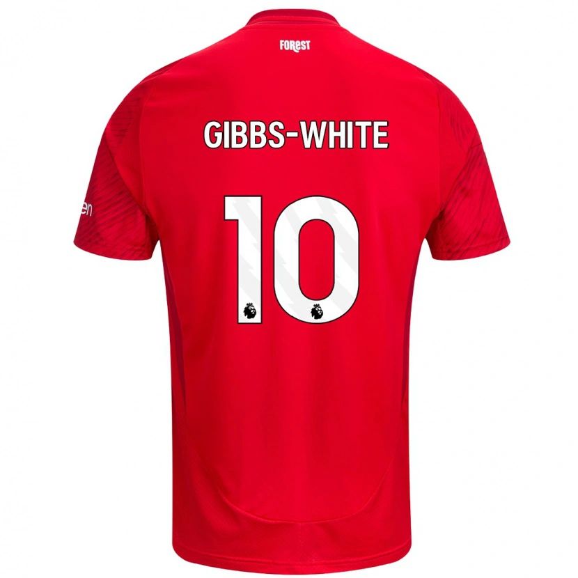 Danxen Kid Morgan Gibbs-White #10 Red White Home Jersey 2024/25 T-Shirt